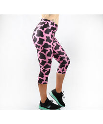 Combat Dollies Mad Cow Fitness Legging Pink Capri
