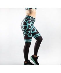 Combat Dollies Mad Cow Fitness Legging Blue with Sock