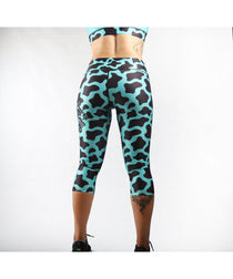 Combat Dollies Mad Cow Fitness Legging Blue Capri
