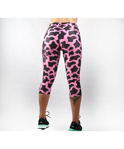Combat Dollies Mad Cow Fitness Legging Pink Capri
