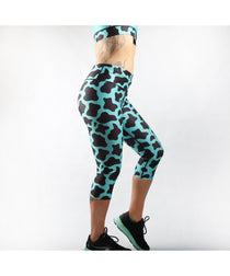 Combat Dollies Mad Cow Fitness Legging Blue Capri