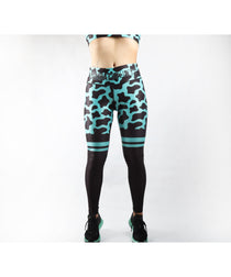 Combat Dollies Mad Cow Fitness Legging Blue with Sock