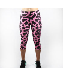 Combat Dollies Mad Cow Fitness Legging Pink Capri
