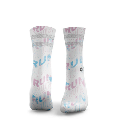 HEXXEE Run Run Run Tie Dye Socks Pink/Blue