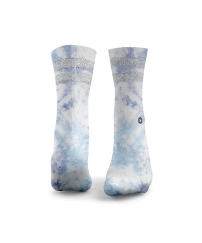 HEXXEE Tie Dye Berry Blue Glitter Socks