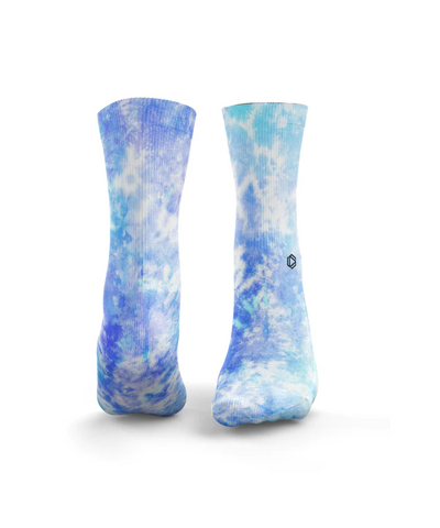 HEXXEE Multi Colour Tie Dye Socks Berry Blue