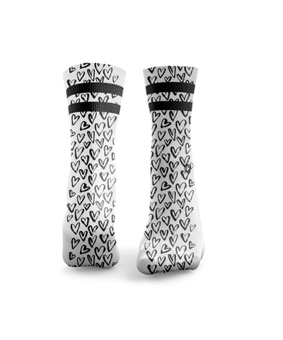 HEXXEE Hearts 2Stripe Socks