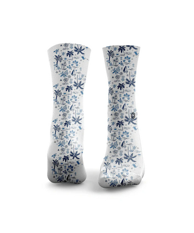 HEXXEE Blue Palm Beach Socks