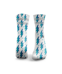 HEXXEE Lightning Bolts Reflective Socks Blue