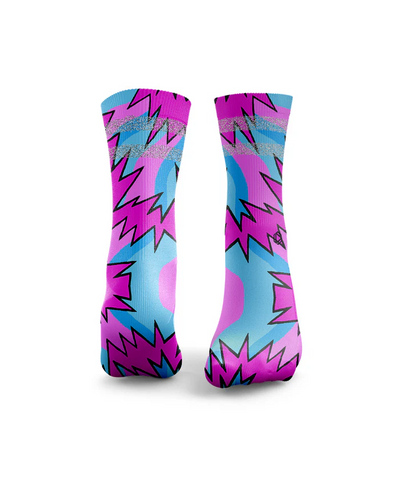 HEXXEE Fresh Prince 2.0 Reflective Socks Bright Pink/Bright Blue