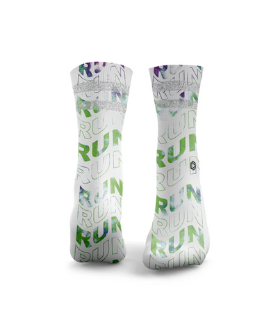 HEXXEE Run Run Run Tie Dye Socks Green