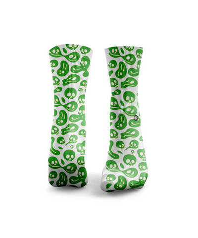 HEXXEE Skull Smileys Green Socks