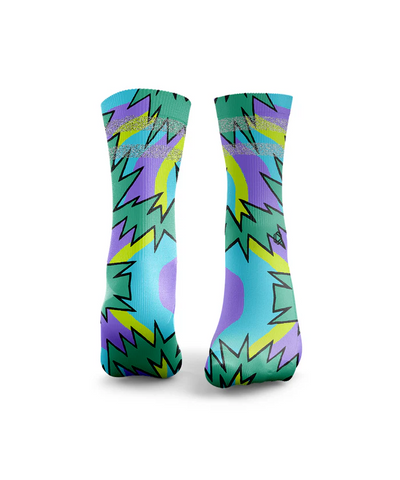 HEXXEE Fresh Prince 2.0 Reflective Socks Green/Turquoise