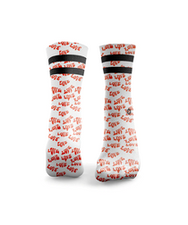 HEXXEE Love Pattern Red Socks