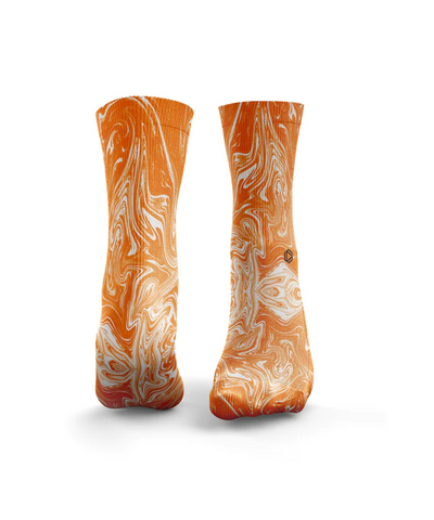 HEXXEE Marble Socks Orange