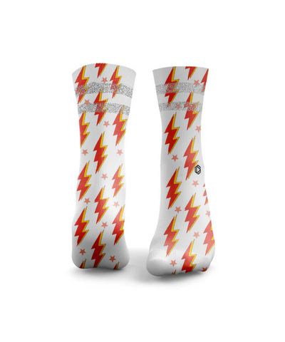 HEXXEE Lightning Bolts Reflective Socks Orange