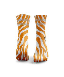 HEXXEE Zebra Print Bright Reflective Socks Orange
