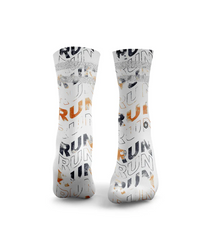 HEXXEE Run Run Run Tie Dye Socks Orange/Grey
