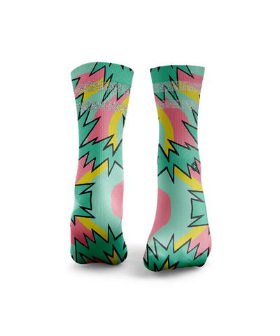 HEXXEE Fresh Prince 2.0 Reflective Socks Pastel Green/Pink