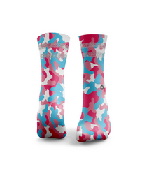 HEXXEE Camouflage 2.0 Reflective Socks Pastel Pink/Blue