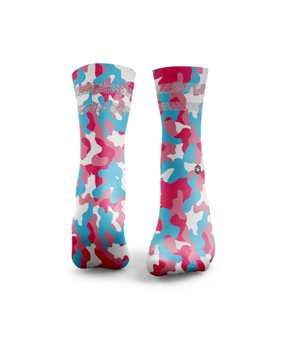 HEXXEE Camouflage 2.0 Reflective Socks Pastel Pink/Blue