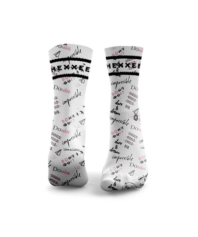 HEXXEE Positive Vibes Socks Pink