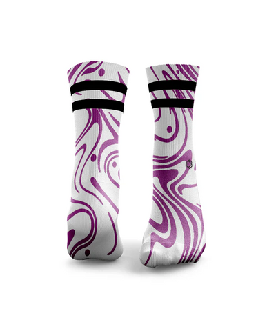 HEXXEE Chocolate Swirl White/Pink Socks