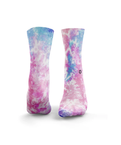 HEXXEE Multi Colour Tie Dye Socks Frozen Pink & Blue