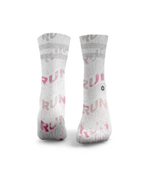 HEXXEE Run Run Run Tie Dye Socks Pink/Grey