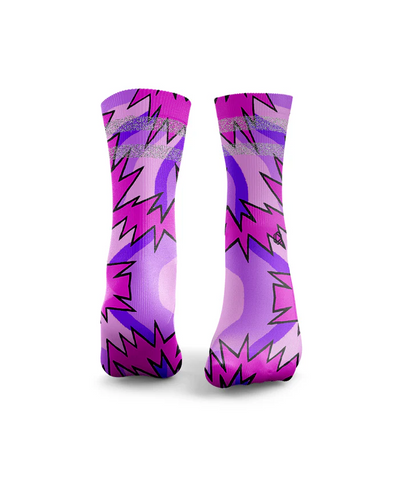 HEXXEE Fresh Prince 2.0 Reflective Socks Pink/Purple