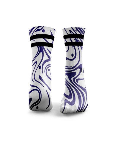 HEXXEE Chocolate Swirl White/Purple Socks