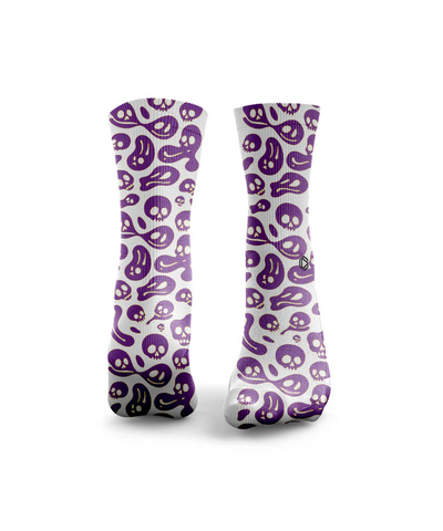 HEXXEE Skull Smileys Purple Socks
