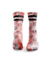 HEXXEE 'Lift Heavy Sh*t Tie Dye' Socks Red