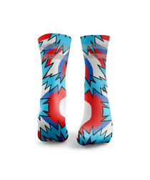 HEXXEE Fresh Prince 2.0 Reflective Socks Red/Blue