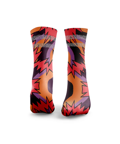 HEXXEE Fresh Prince 2.0 Reflective Socks Red/Purple