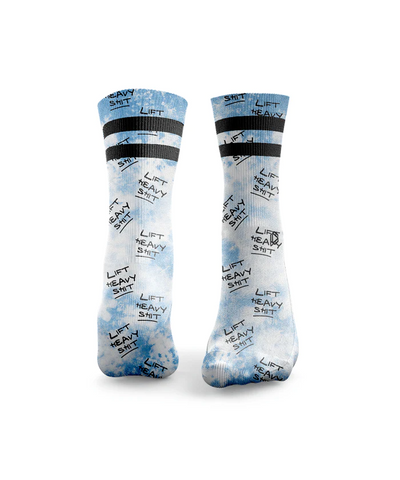 HEXXEE 'Lift Heavy Sh*t Tie Dye' Socks Royal Blue