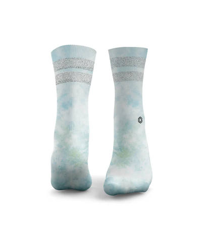 HEXXEE Tie Dye Sea Green Glitter Socks