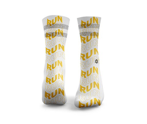 HEXXEE Run Run Run Socks Yellow