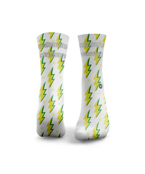 HEXXEE Lightning Bolts Reflective Socks Yellow