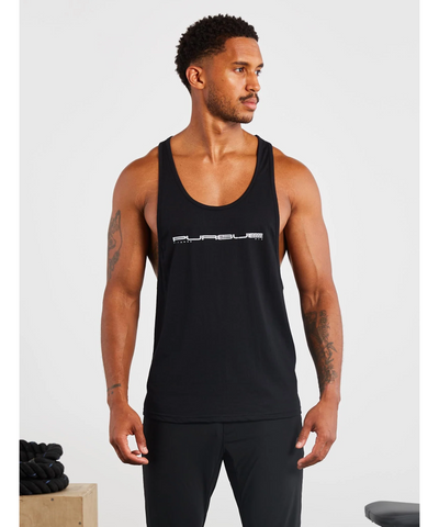 Pursue Fitness Graphic Stringer Vest Black