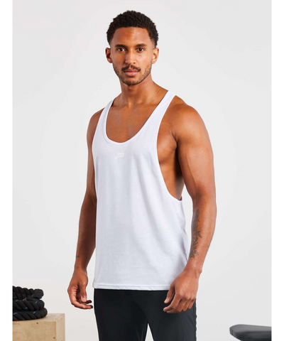 Pursue Fitness Icon Stringer Vest White