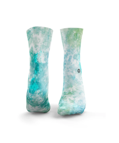 HEXXEE Multi Colour Tie Dye Socks Sea Green