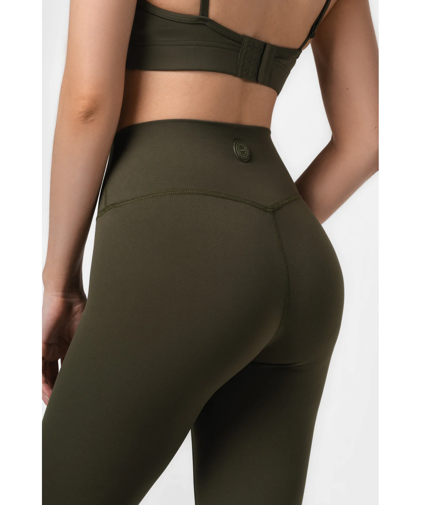 Dark green yoga pants online