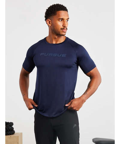 Pursue Fitness Statement T-Shirt Blue