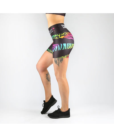 Combat Dollies Multi Print Fitness Shorts