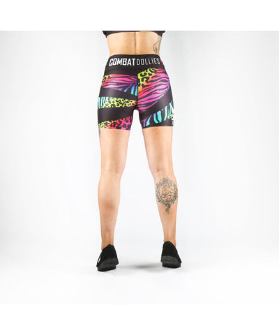 Combat Dollies Multi Print Fitness Shorts