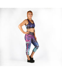 Combat Dollies Black Splatter Sports Bra