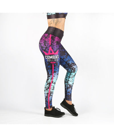 Combat Dollies Black Splatter Fitness Leggings