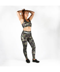 Combat Dollies Caged Camo Sports Bra