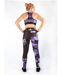 Combat Dollies Purple Camo Sports Bra